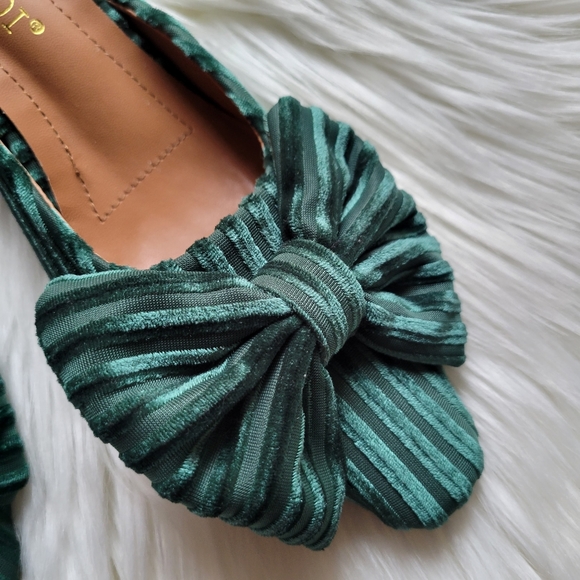 SuoshiQi Green Velveteen Mules - Picture 3 of 10